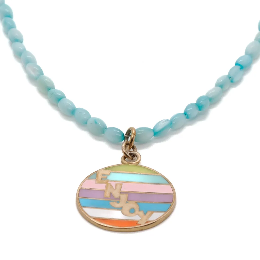 Larimar Choker Enjoy Necklace