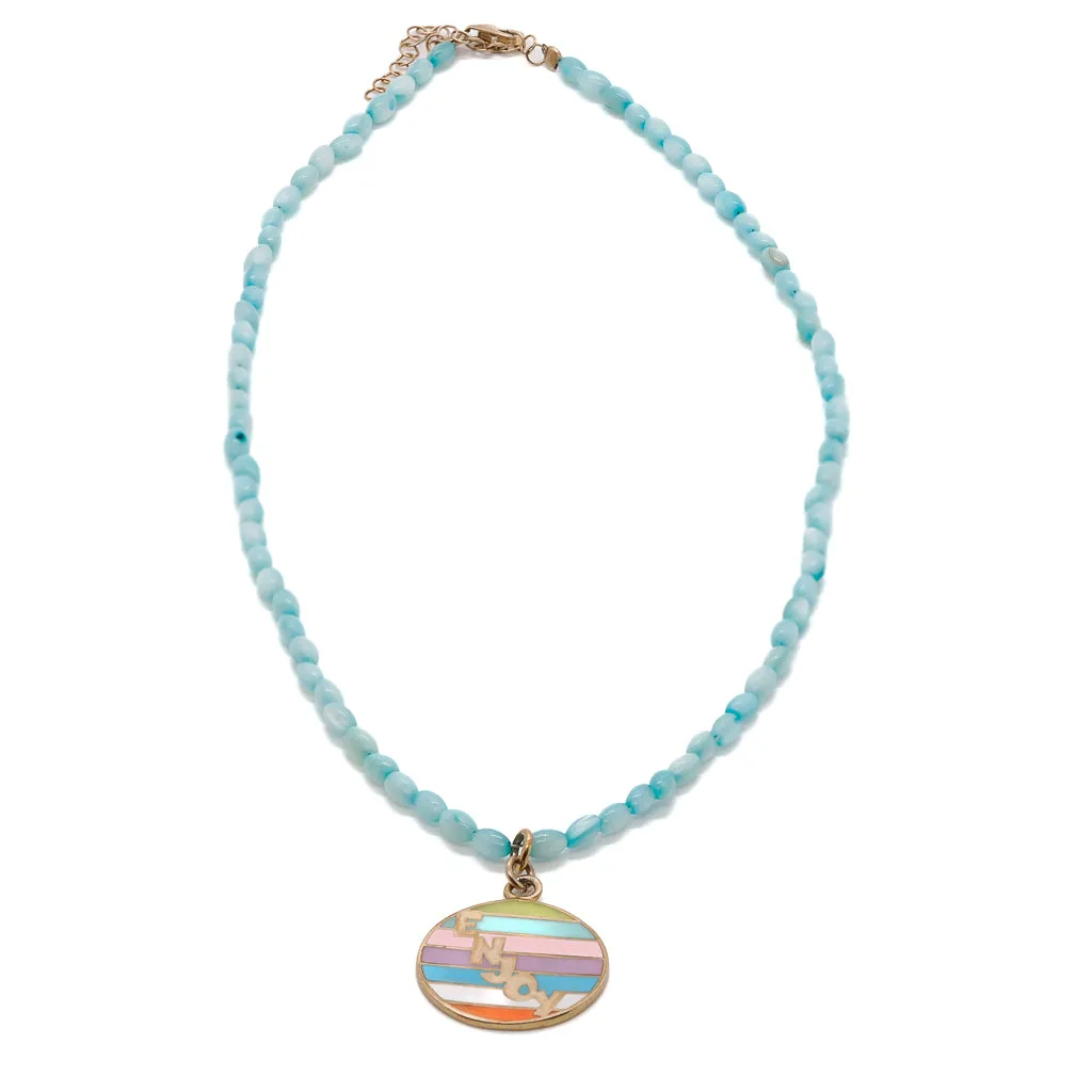 Larimar Choker Enjoy Necklace