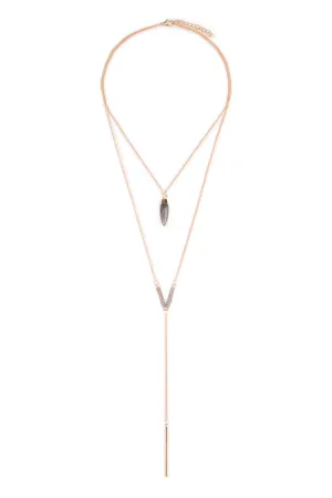 LAYERED LARIAT NECKLACE