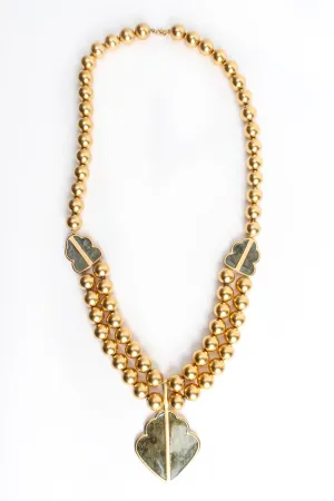 Leaf Pendant Beaded Necklace