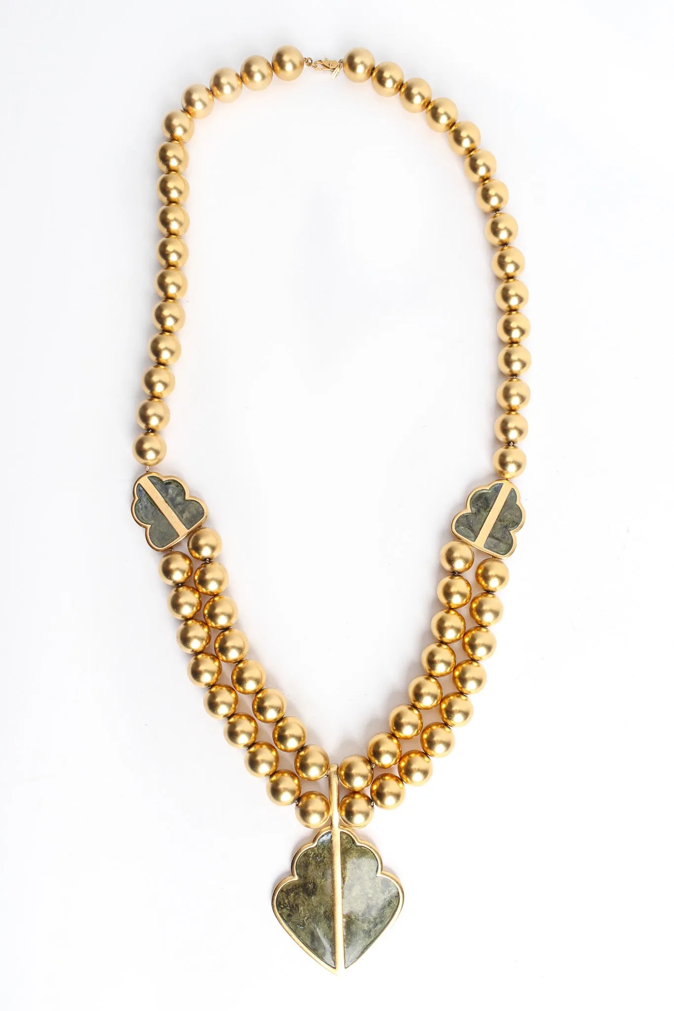 Leaf Pendant Beaded Necklace