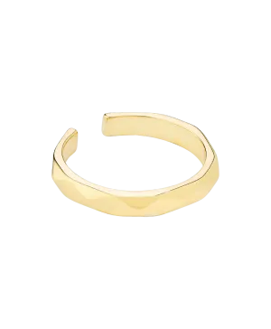 Lene Hex Ring 18ct Gold Plate