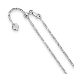 Leslie Silver 1.45mm D.C Adjustable Square Spiga Chain