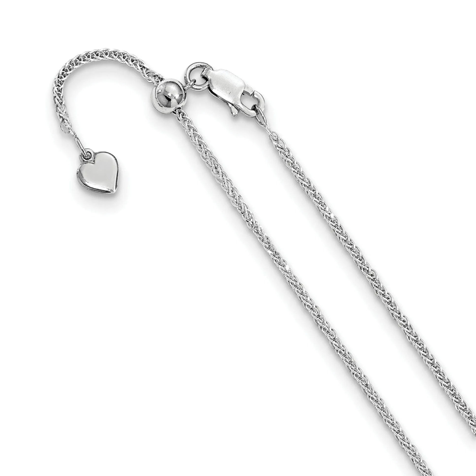 Leslie Silver 1.45mm D.C Adjustable Square Spiga Chain
