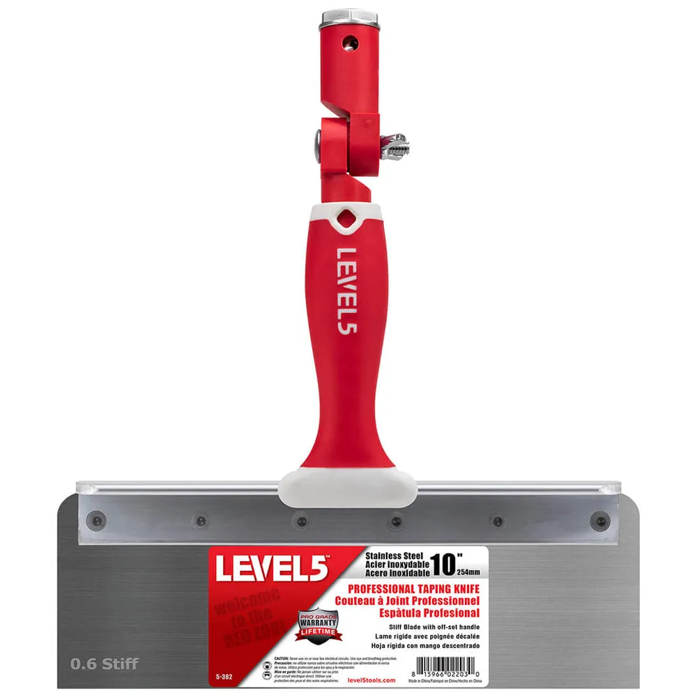 Level 5 Stainless Steel Stiff Offset Knife with Soft Grip Handle