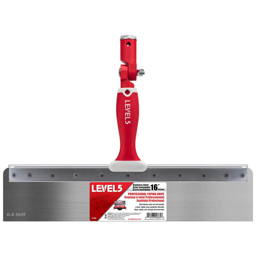 Level 5 Stainless Steel Stiff Offset Knife with Soft Grip Handle