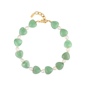 Logan Tay Aqua Heart Stone Necklace