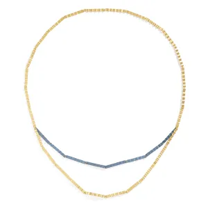 Long Gold & Titanium Aigua Necklace