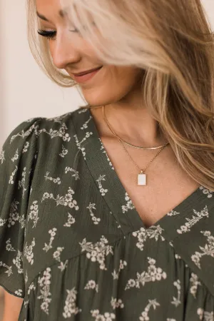 Longing Gazes Pendant Necklace- Gold