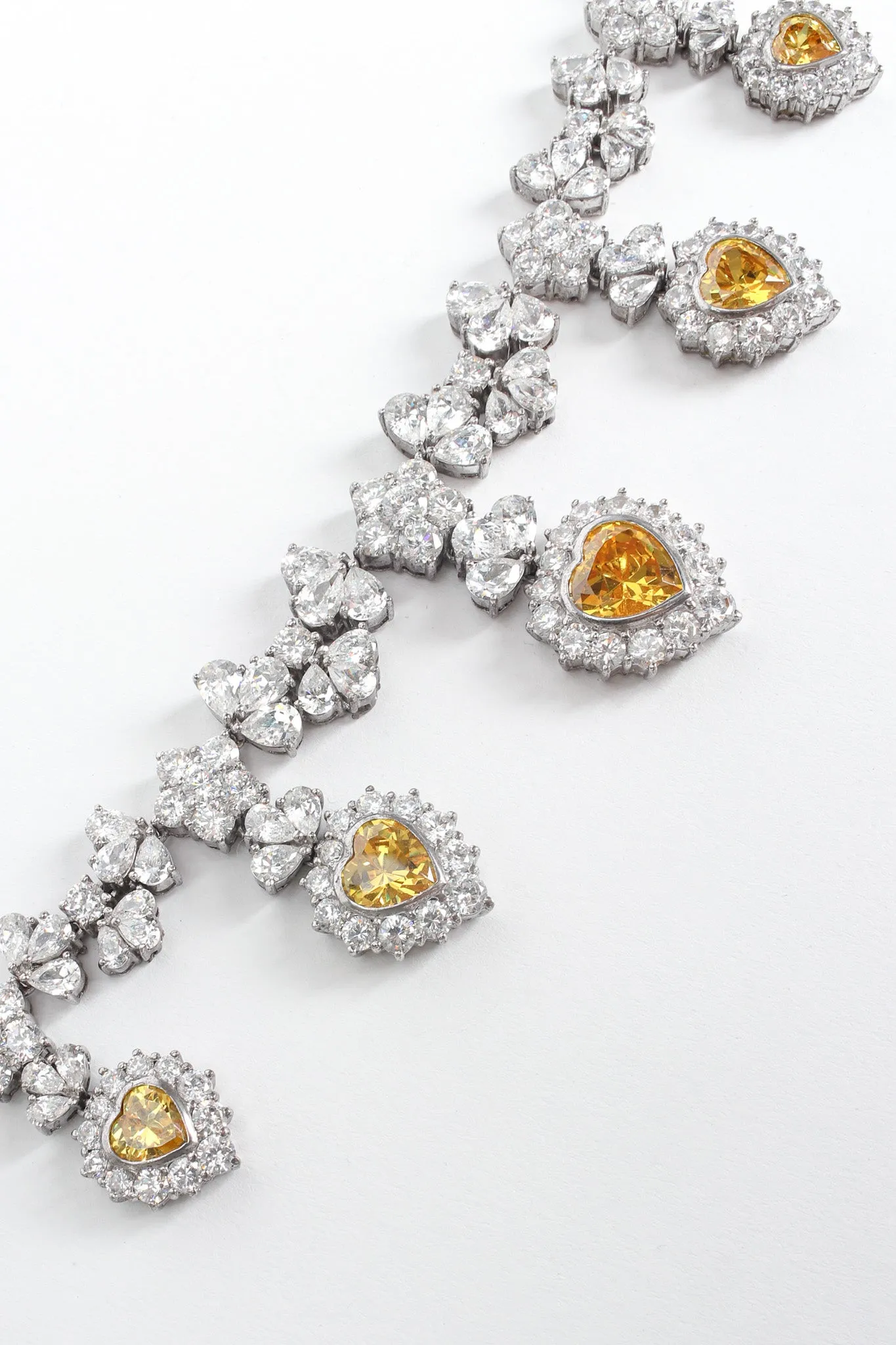Love Flower Sterling Crystal Choker Necklace