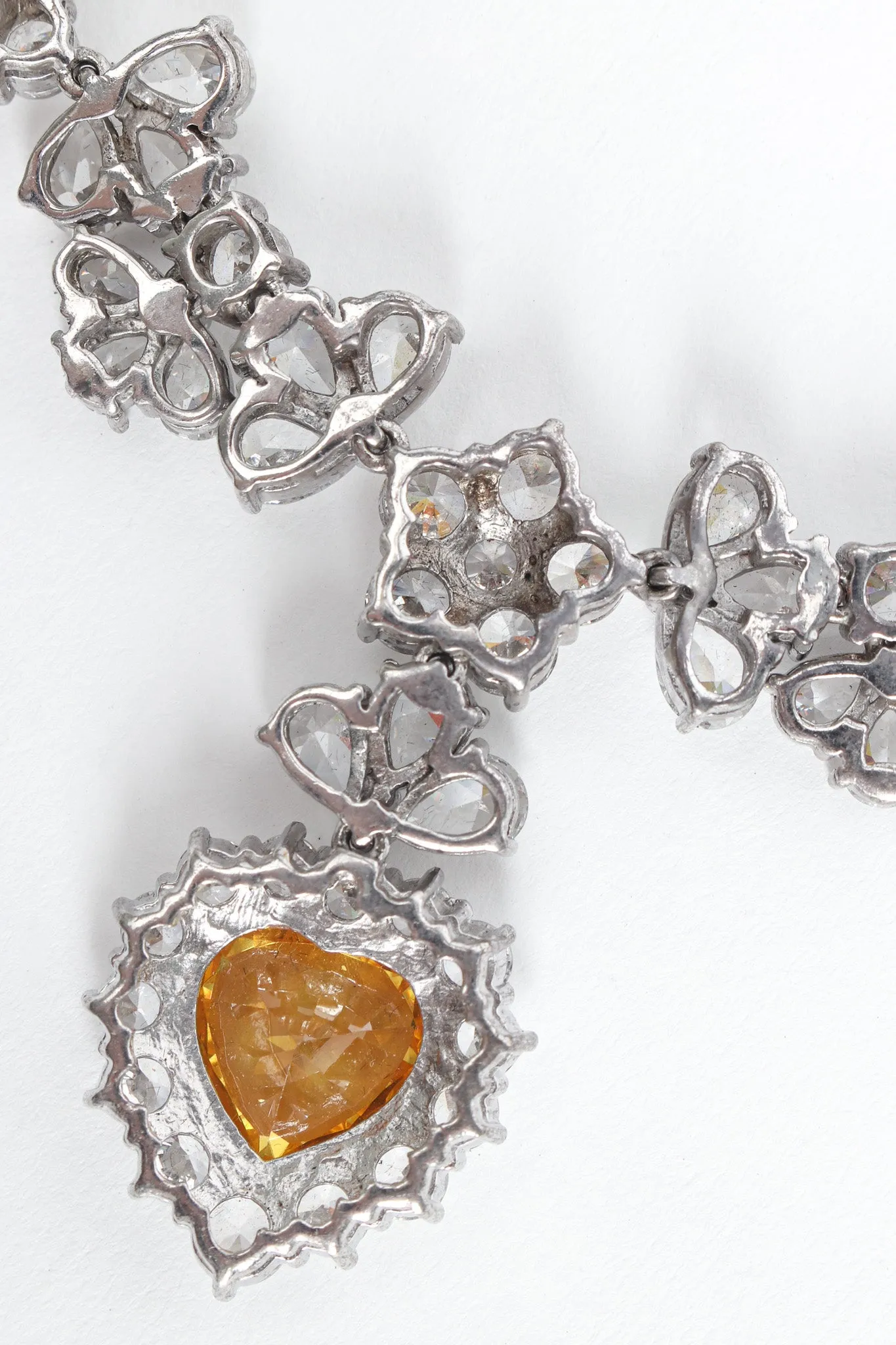 Love Flower Sterling Crystal Choker Necklace