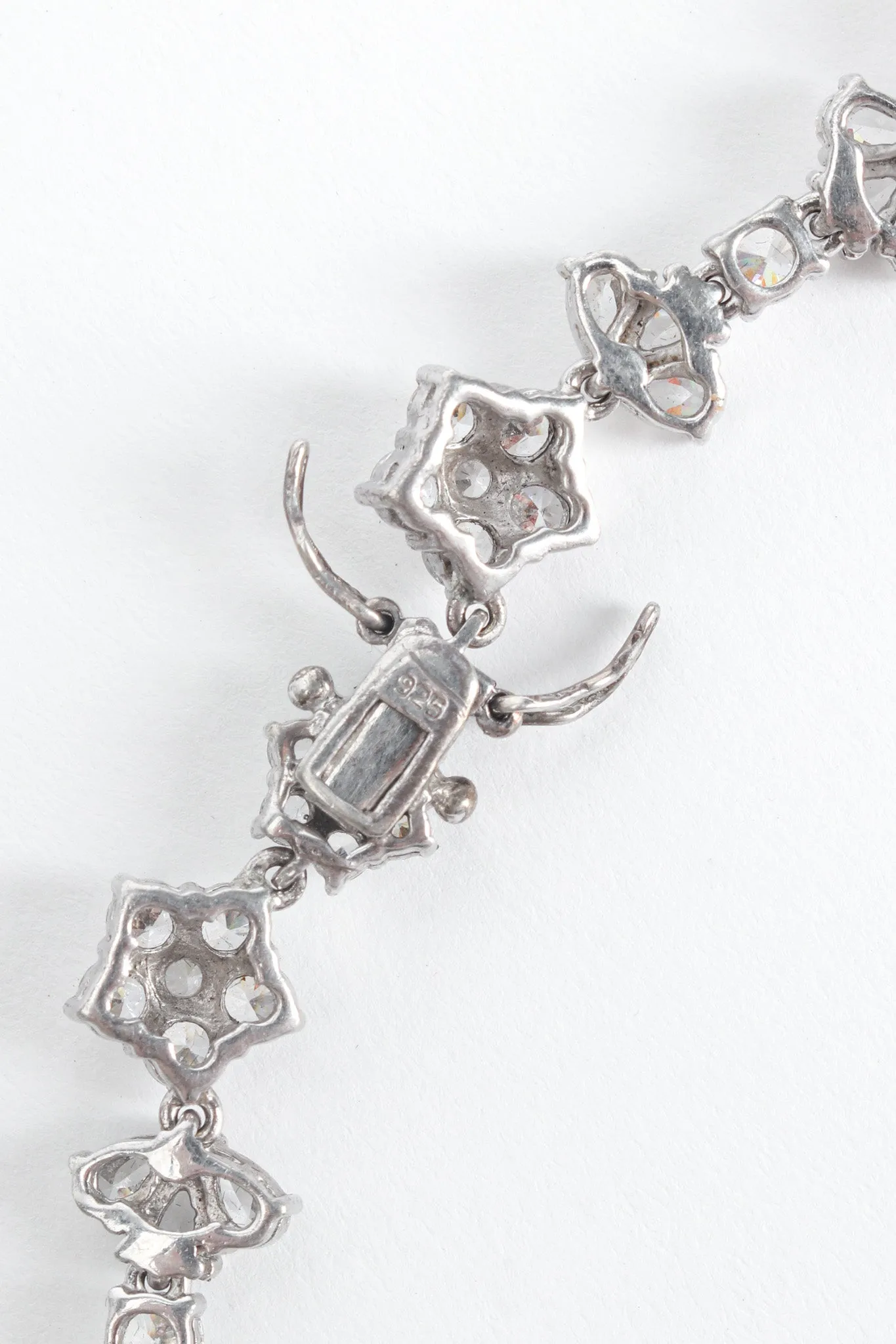 Love Flower Sterling Crystal Choker Necklace