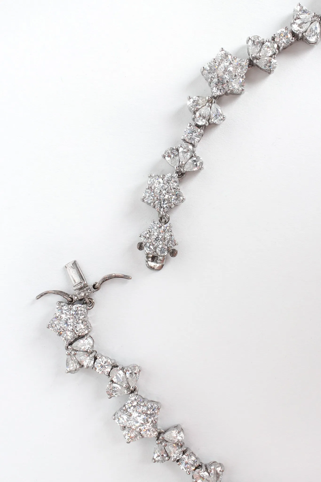 Love Flower Sterling Crystal Choker Necklace