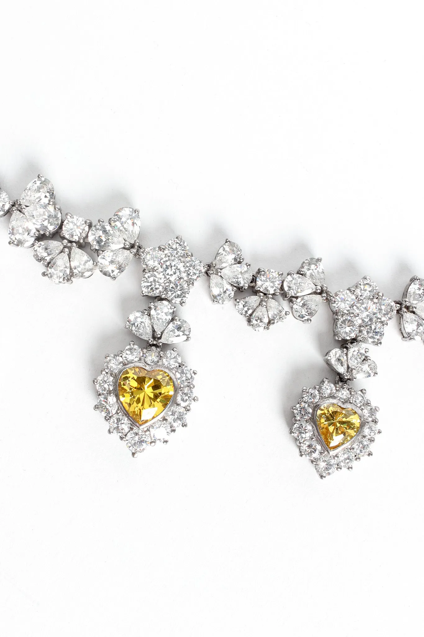 Love Flower Sterling Crystal Choker Necklace