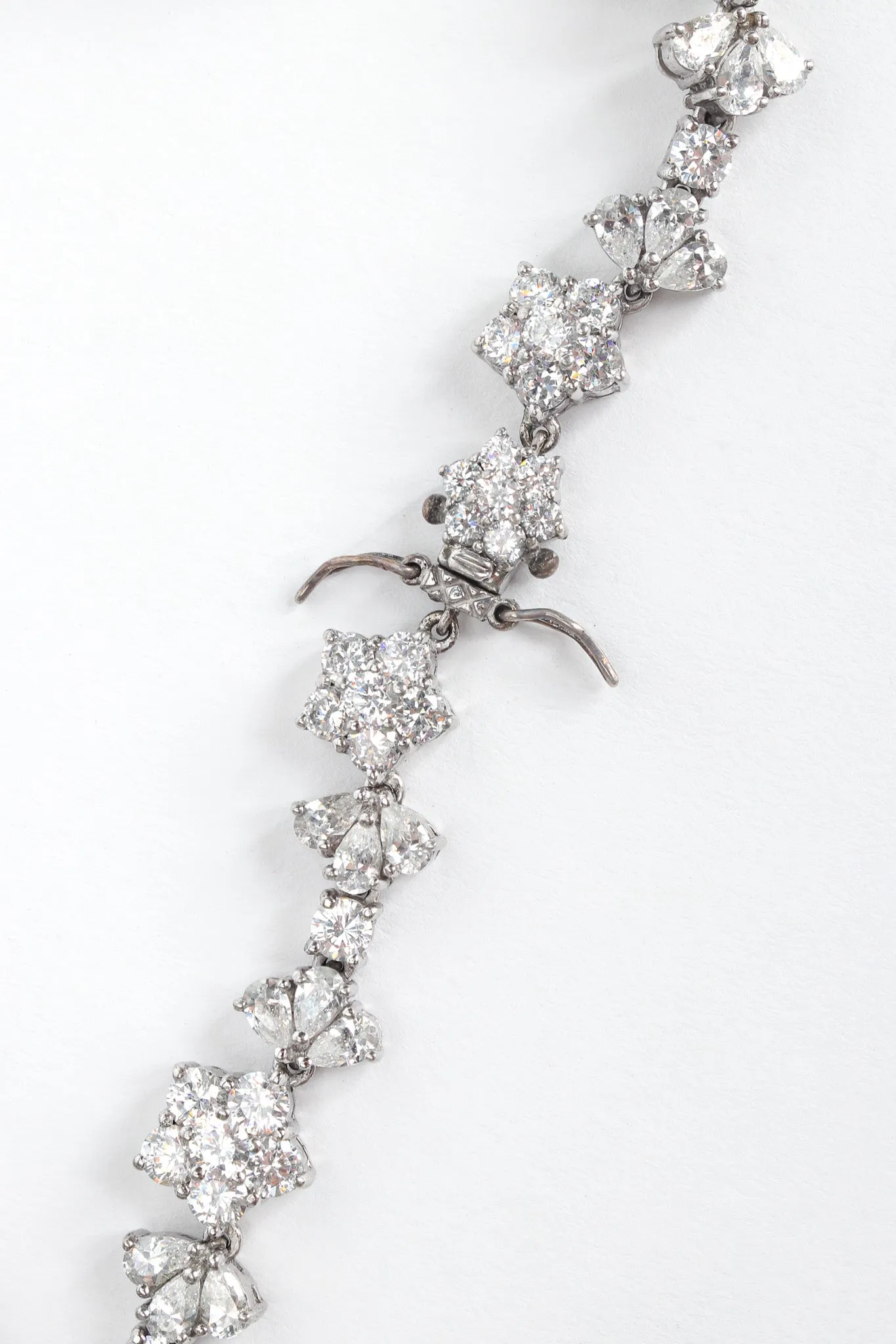 Love Flower Sterling Crystal Choker Necklace