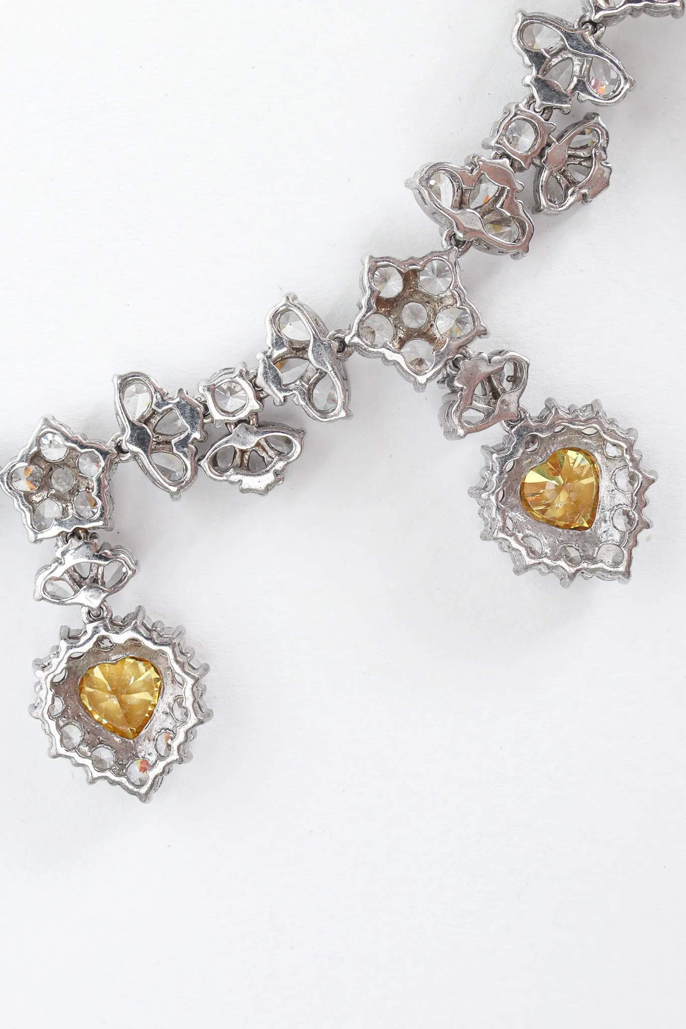 Love Flower Sterling Crystal Choker Necklace