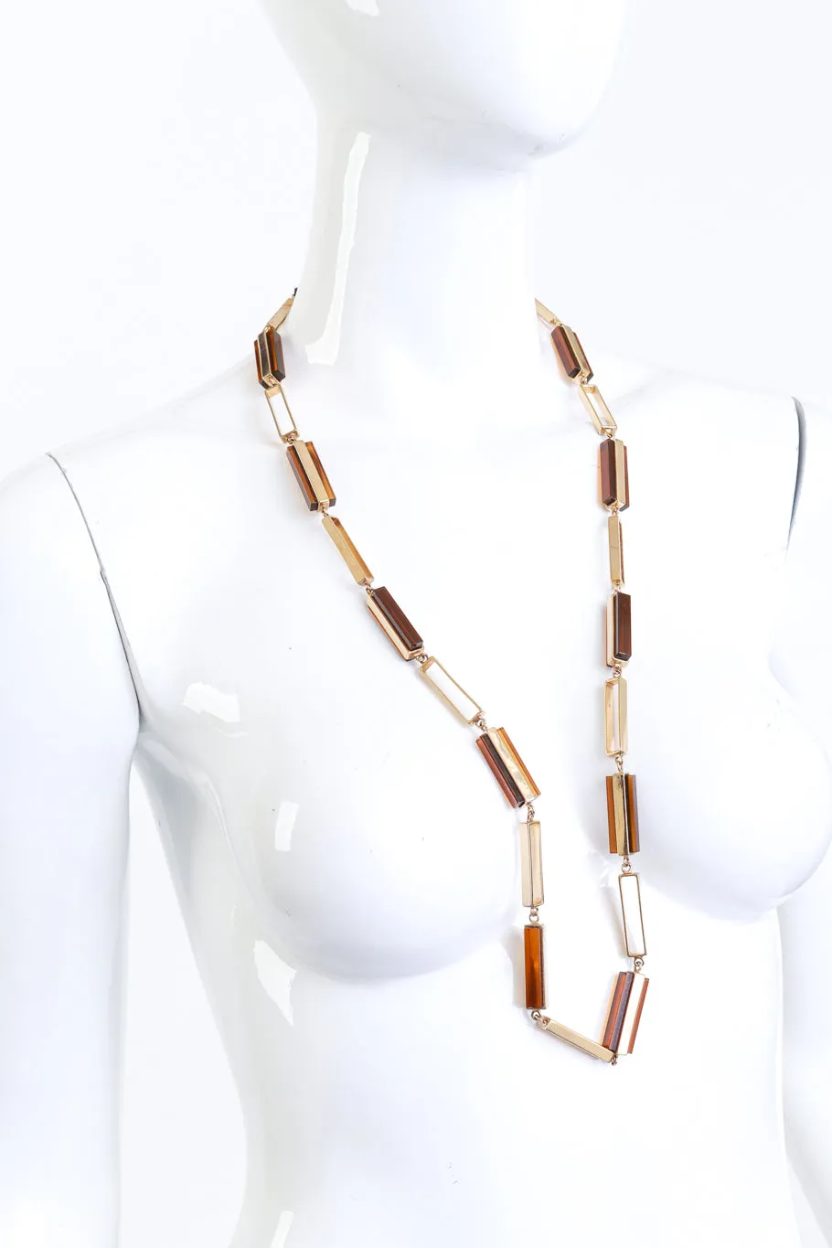 Lucite Bar Link Necklace