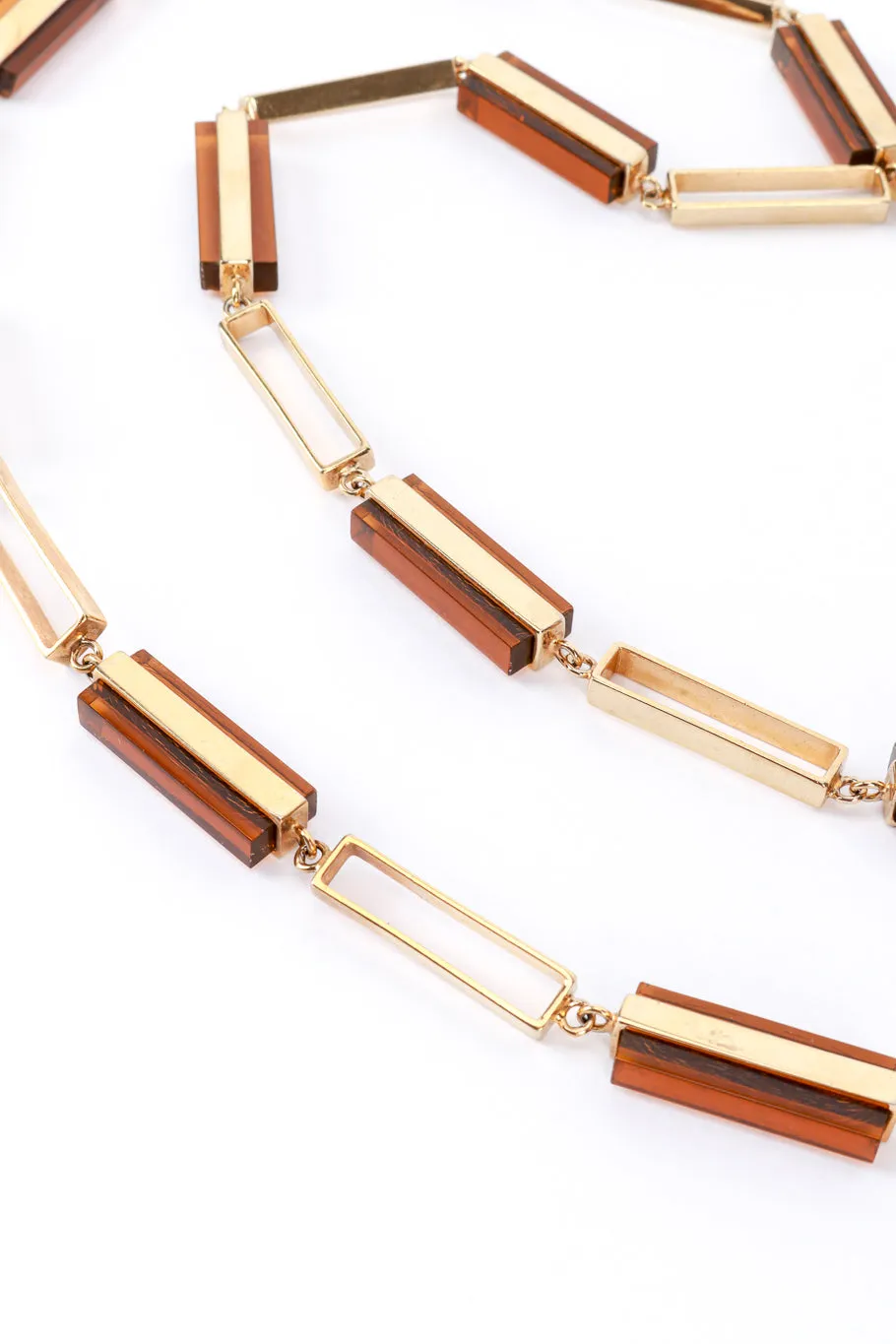 Lucite Bar Link Necklace