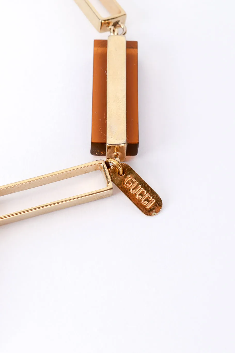 Lucite Bar Link Necklace