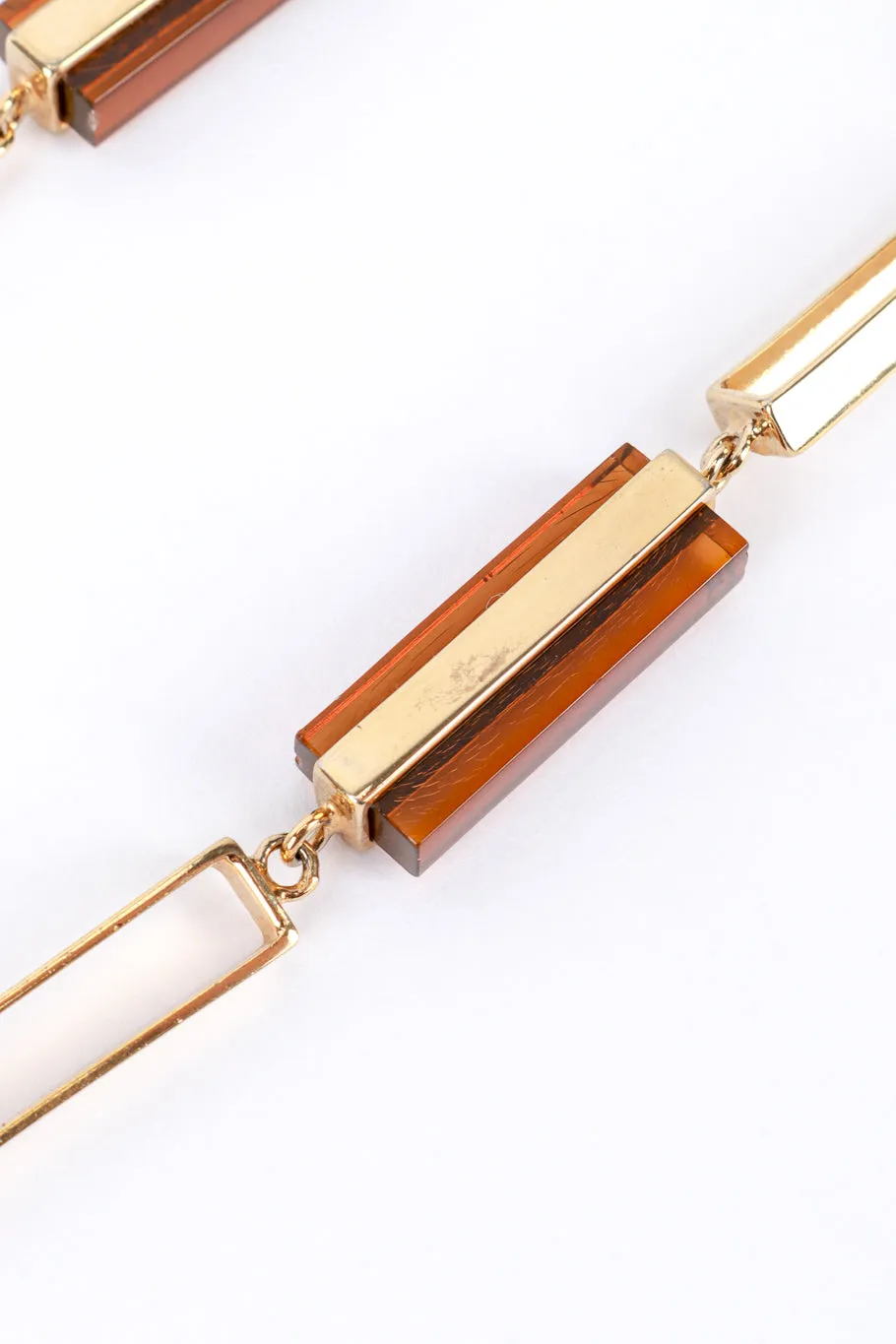 Lucite Bar Link Necklace