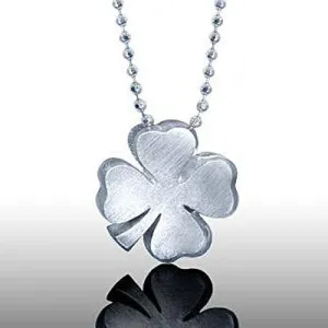 Lucky 4 Leaf Clover Necklace, Sterling Silver