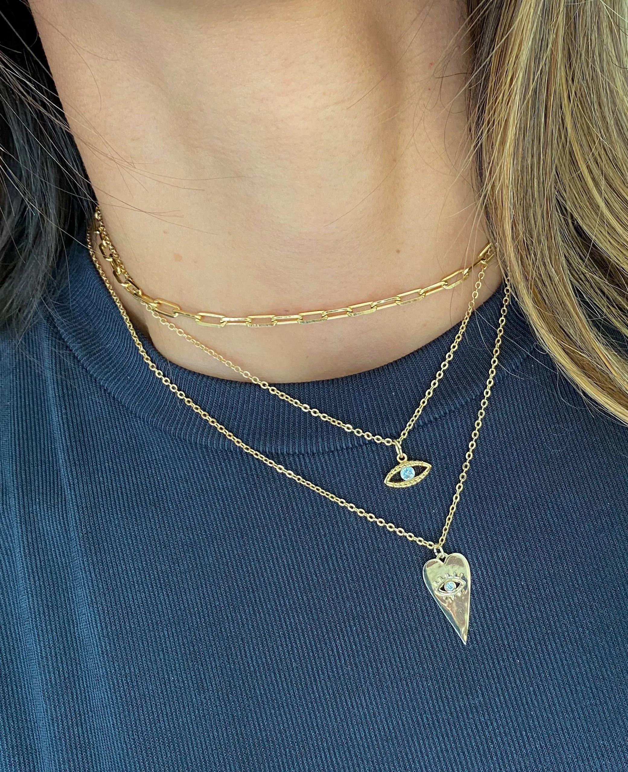 Lucky Eye Diamond Pendant Necklace