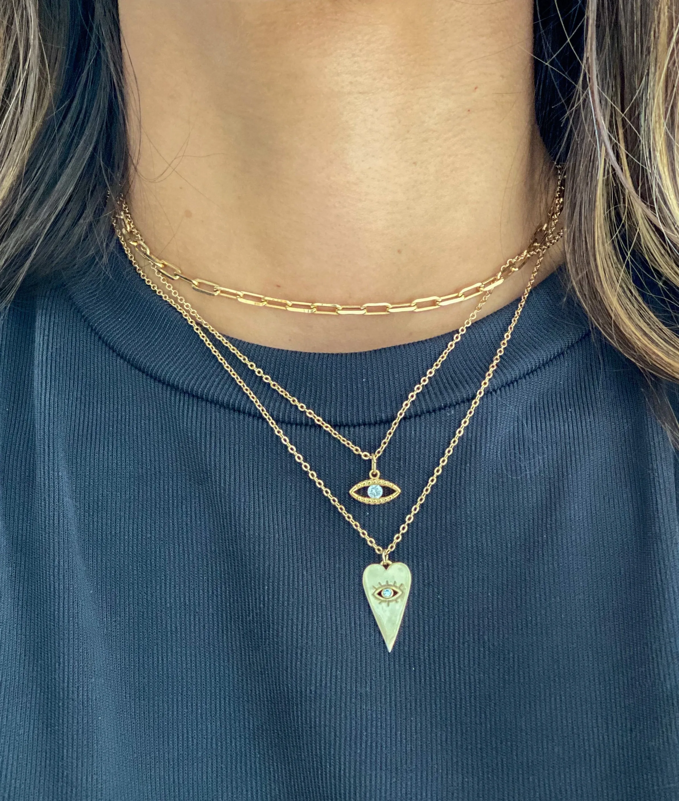 Lucky Eye Diamond Pendant Necklace