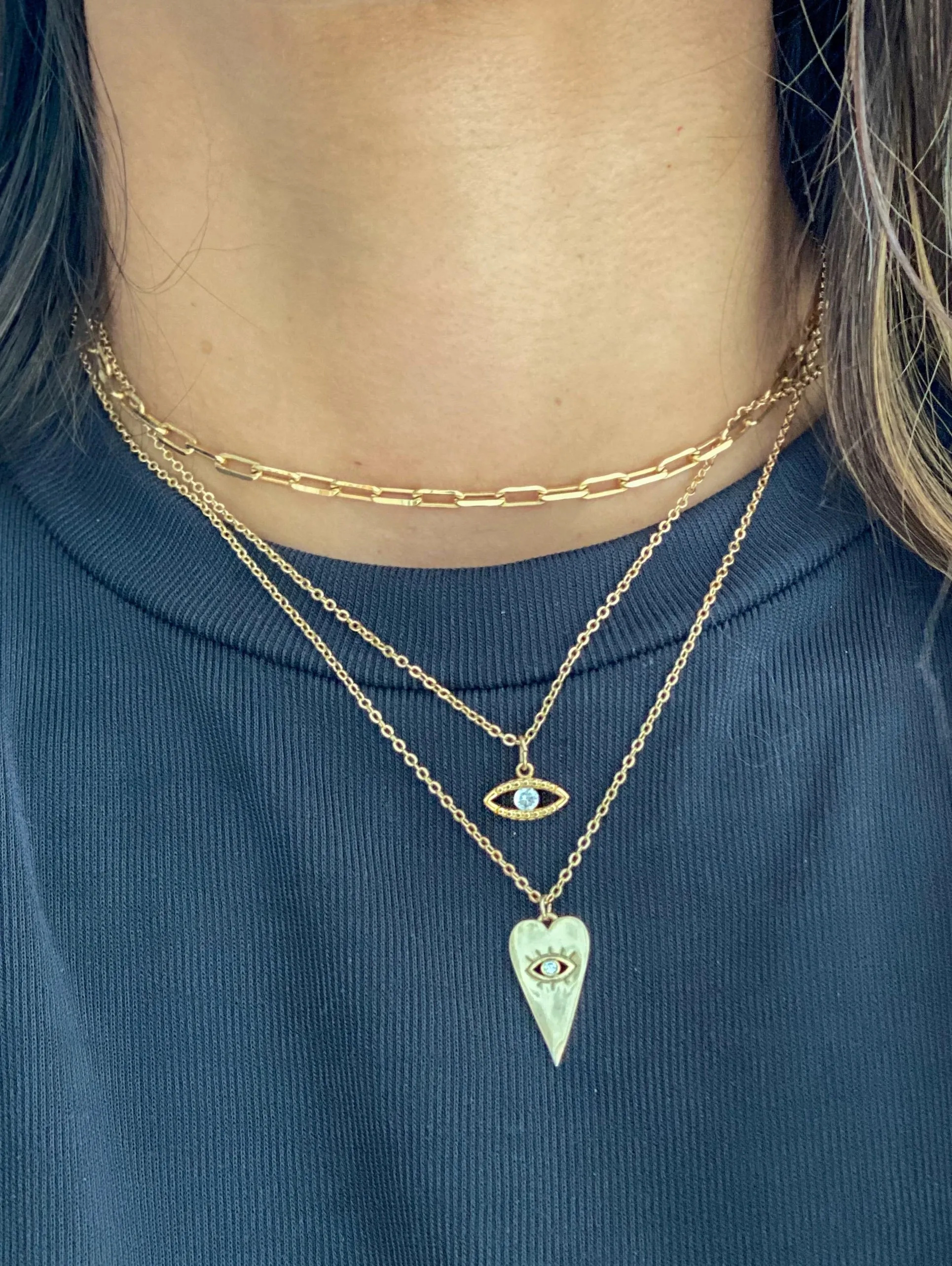 Lucky Eye Diamond Pendant Necklace