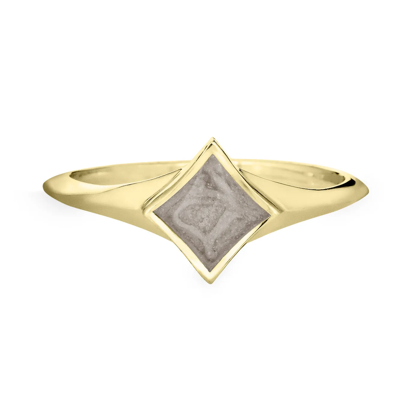 Luminary Cremation Ring in 14K Yellow Gold
