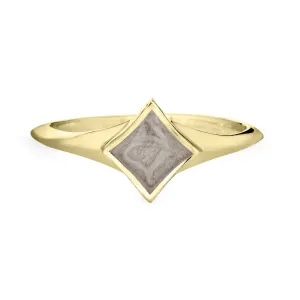 Luminary Cremation Ring in 14K Yellow Gold