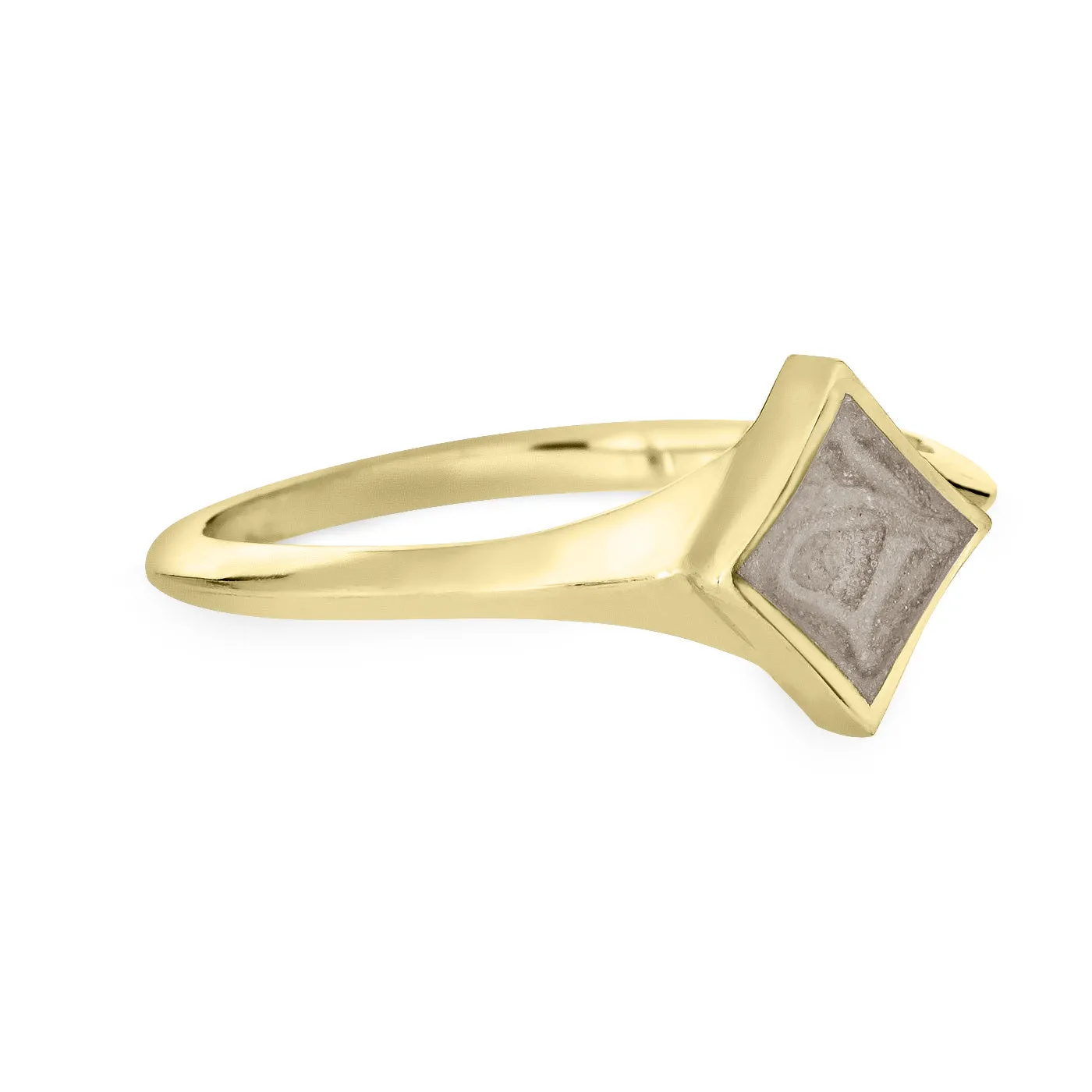 Luminary Cremation Ring in 14K Yellow Gold