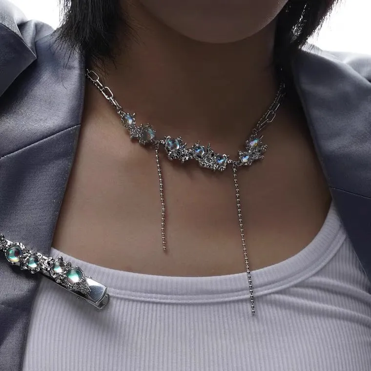 Lunar Eclipse series tassel necklace