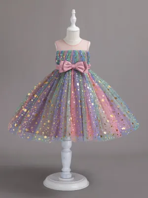 Make A Wish Star Sequin Tulle Dress