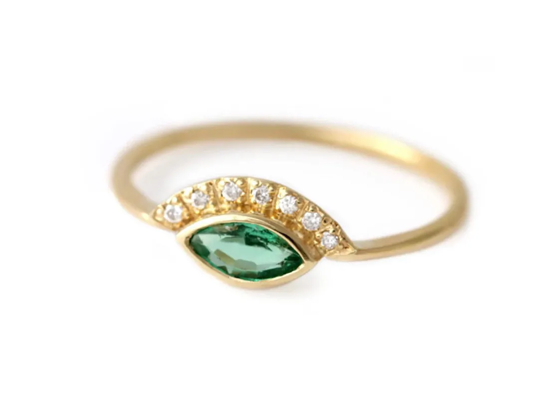 Marquise Crown Ring