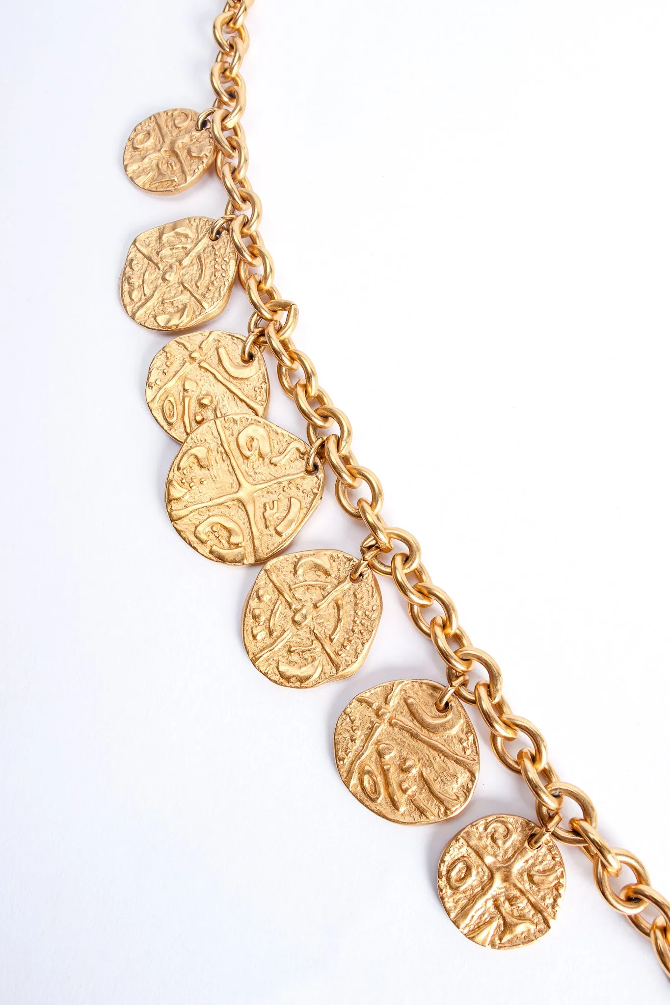 Matte Coin Collar Necklace