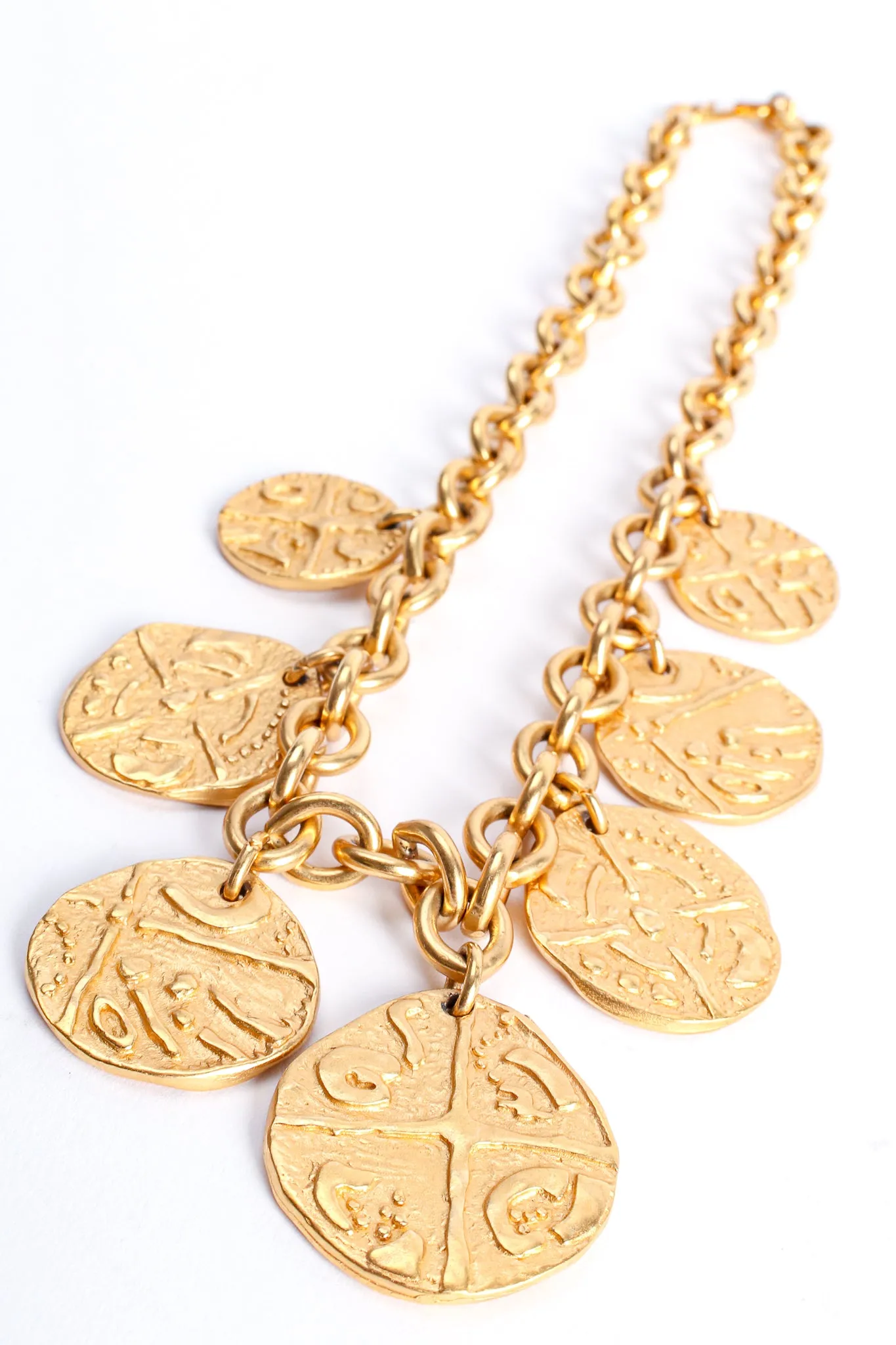 Matte Coin Collar Necklace