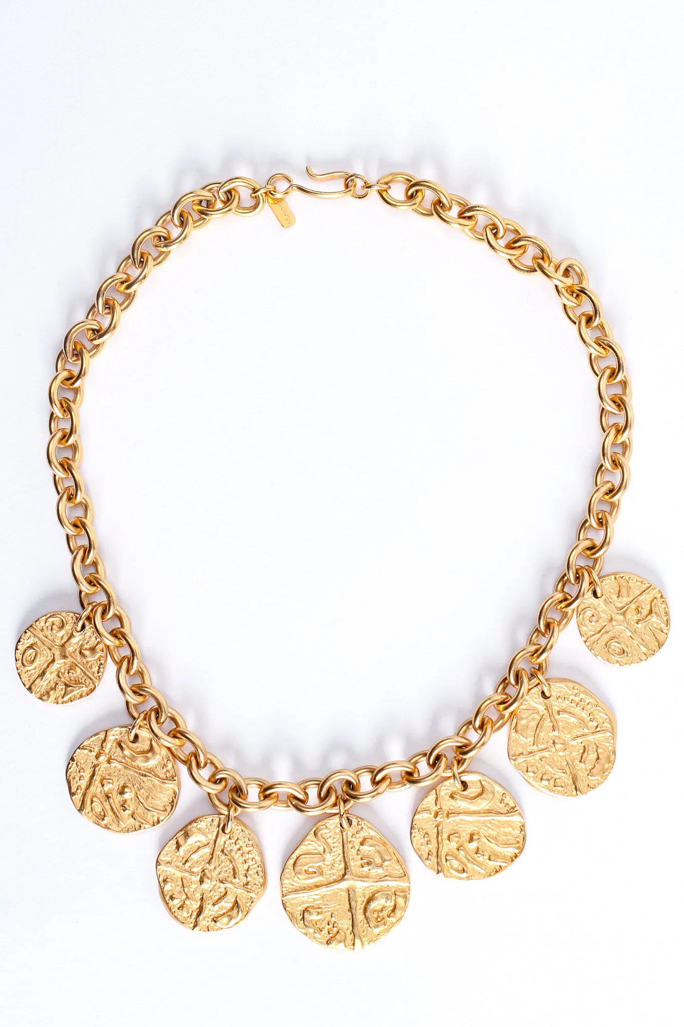 Matte Coin Collar Necklace