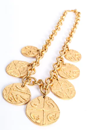 Matte Coin Collar Necklace