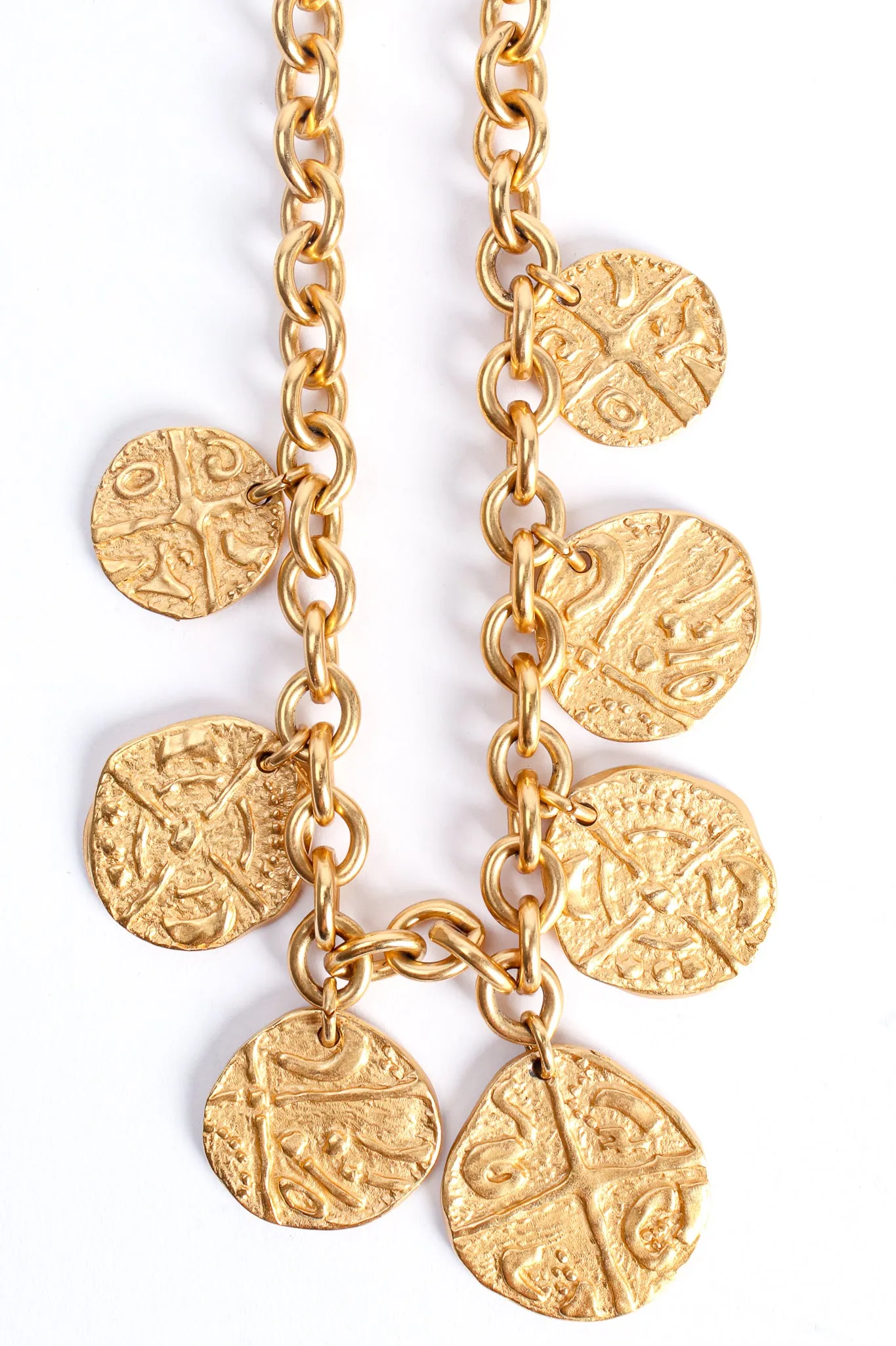 Matte Coin Collar Necklace