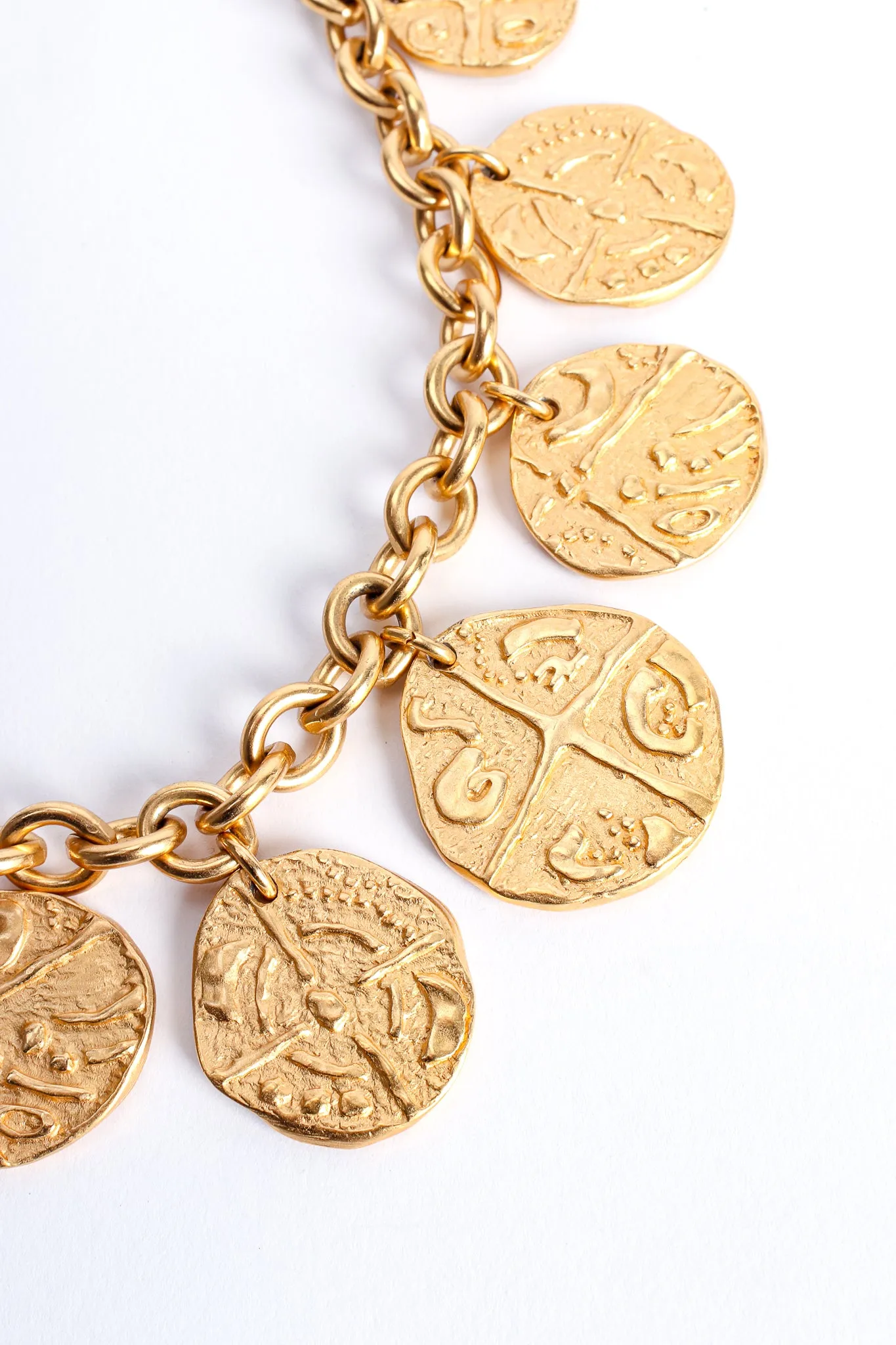 Matte Coin Collar Necklace