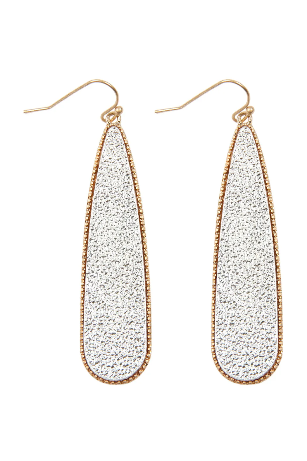 ME10087 - LONG TEARDROP CAST DANGLE EARRINGS