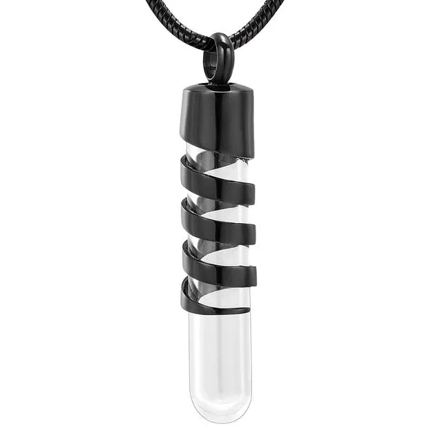Metal & Glass Vial Necklace