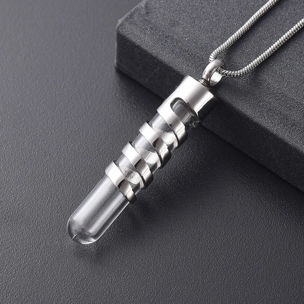 Metal & Glass Vial Necklace