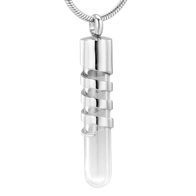 Metal & Glass Vial Necklace