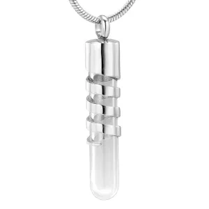 Metal & Glass Vial Necklace