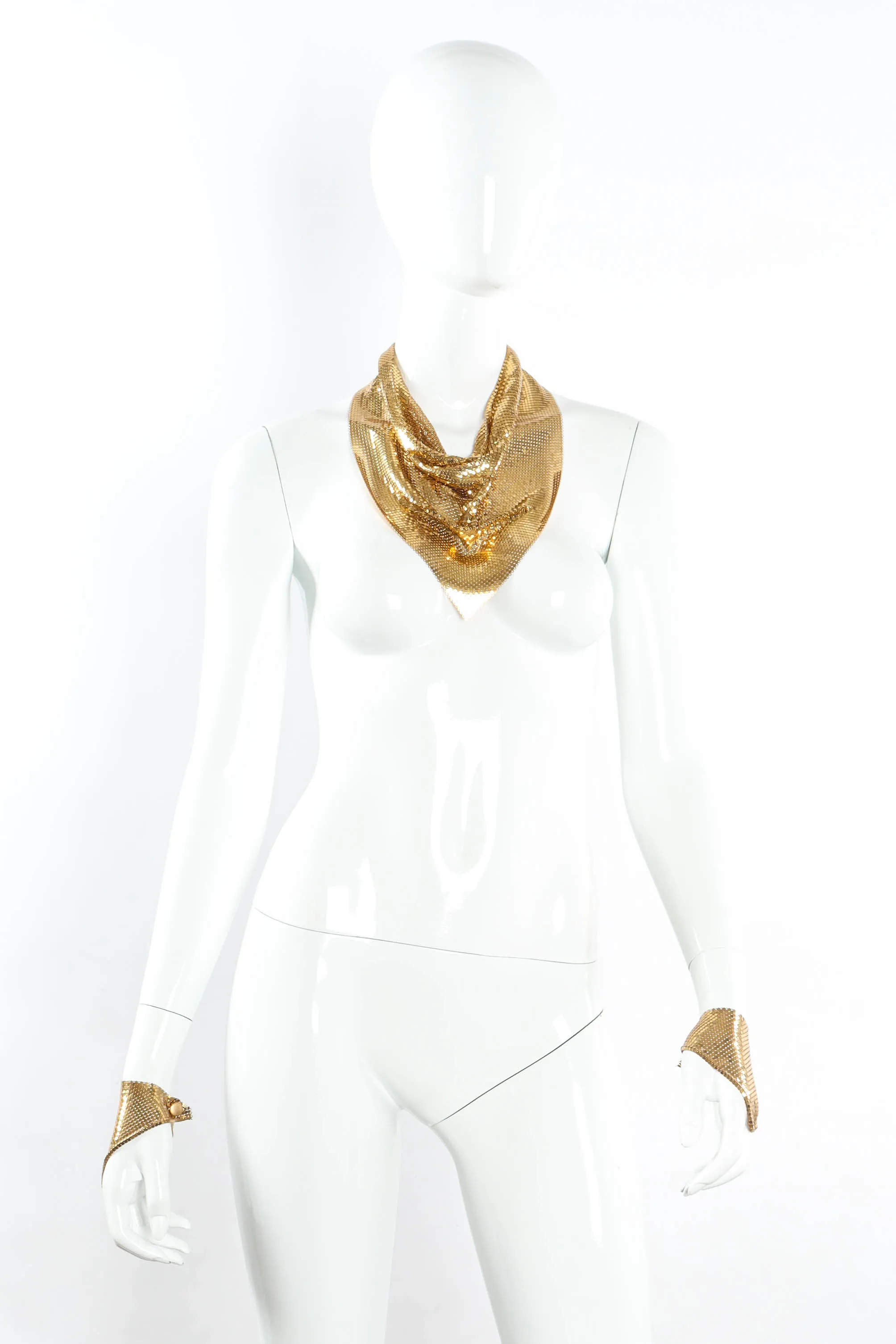 Metal Chain Mesh Necklace & Bracelet Set