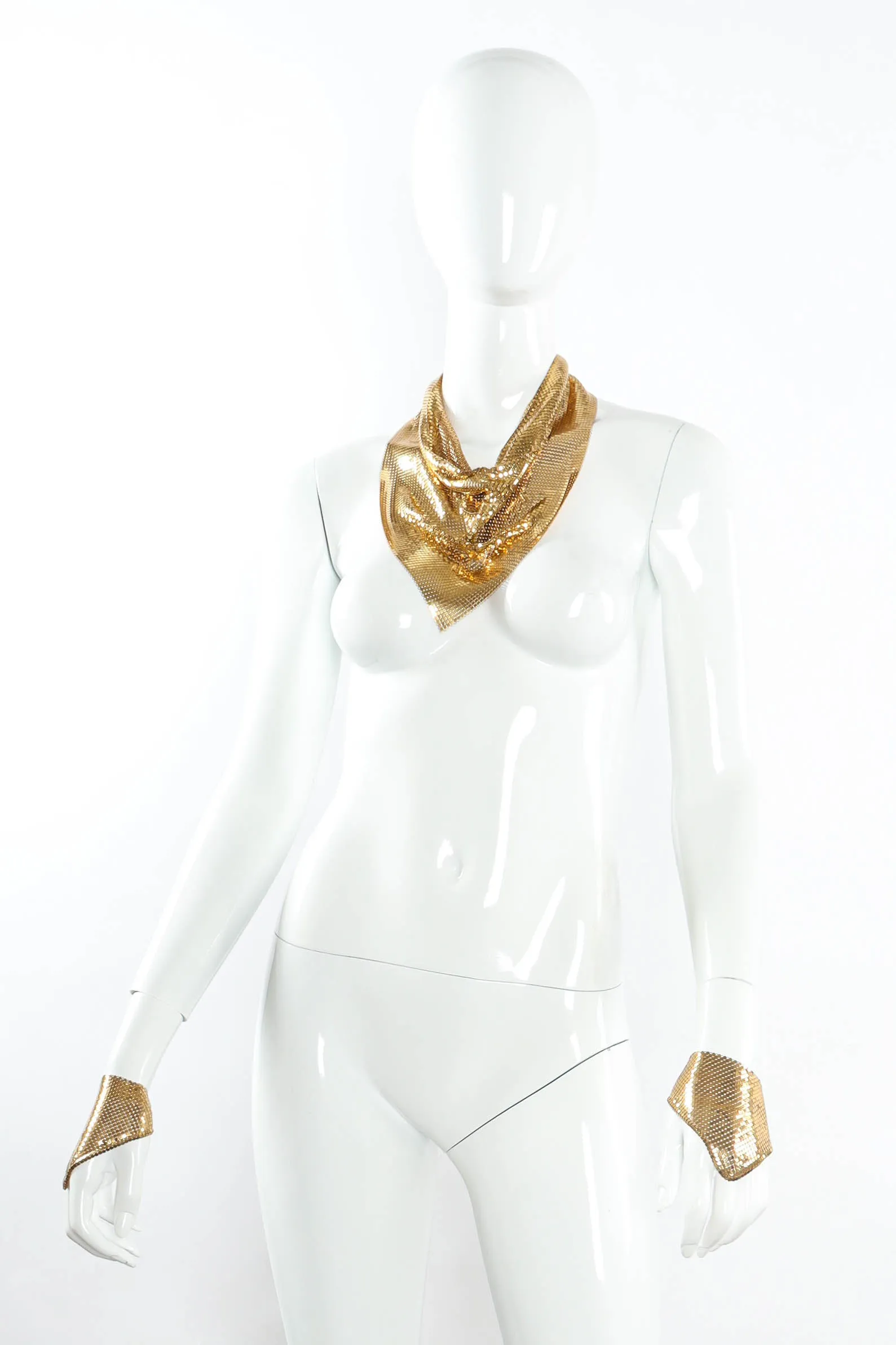 Metal Chain Mesh Necklace & Bracelet Set