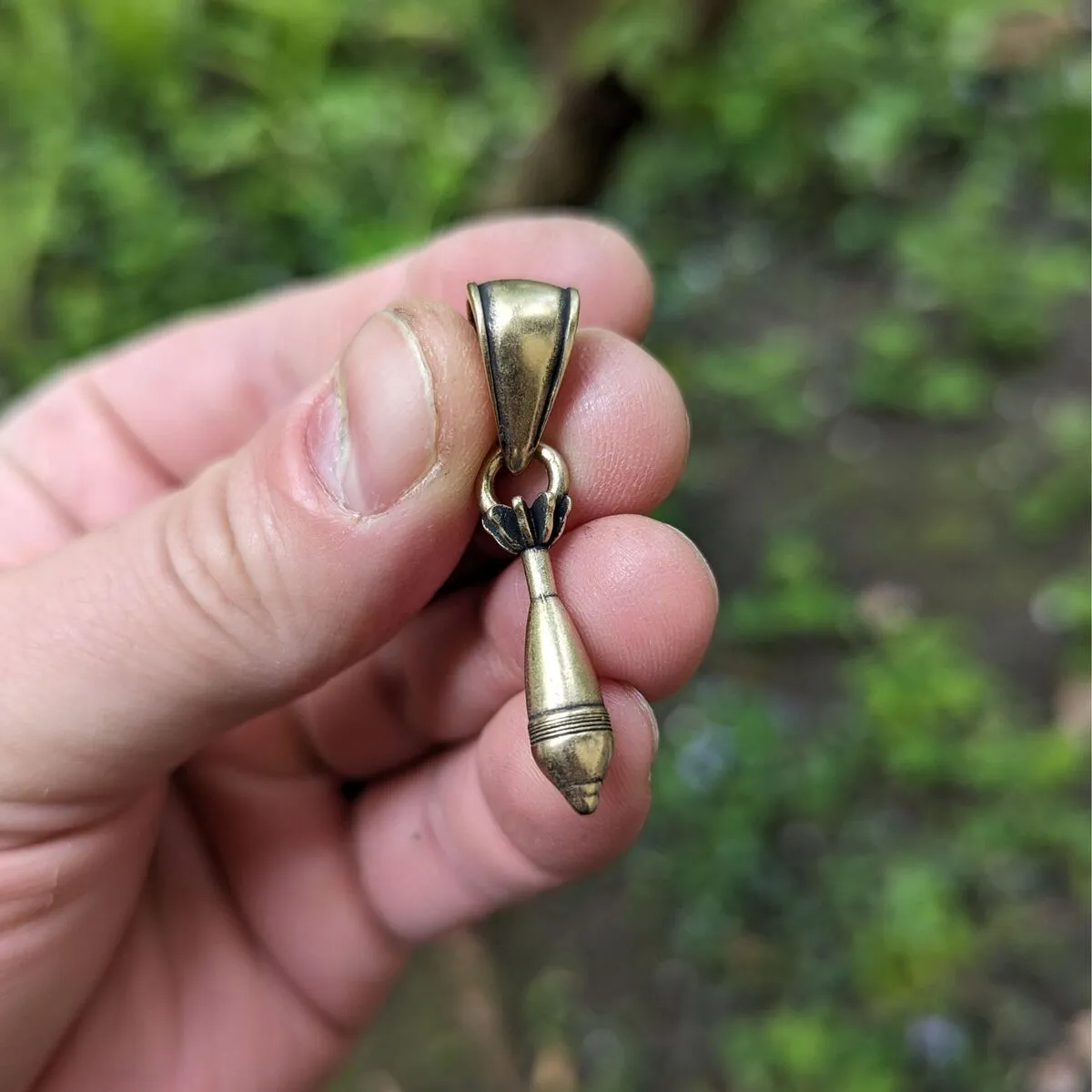 Mine bronze pendant