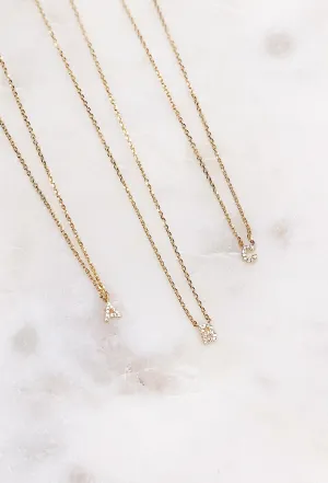 Mini Crystal Monogram Initial Necklace