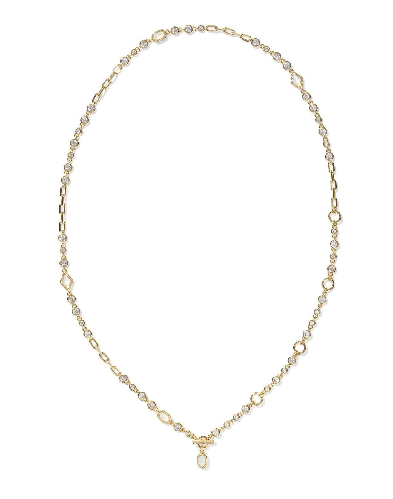 Mini Elisa Abbie Strand Necklace - Gold White Mix
